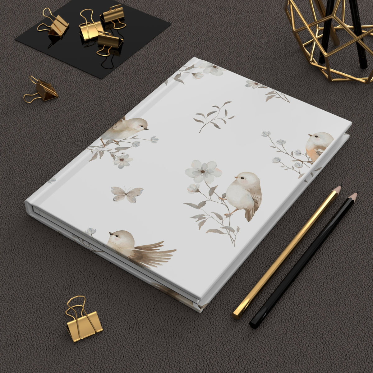 Birds & Blossoms Hardcover Journal — Lined Notebook for Nature Lovers