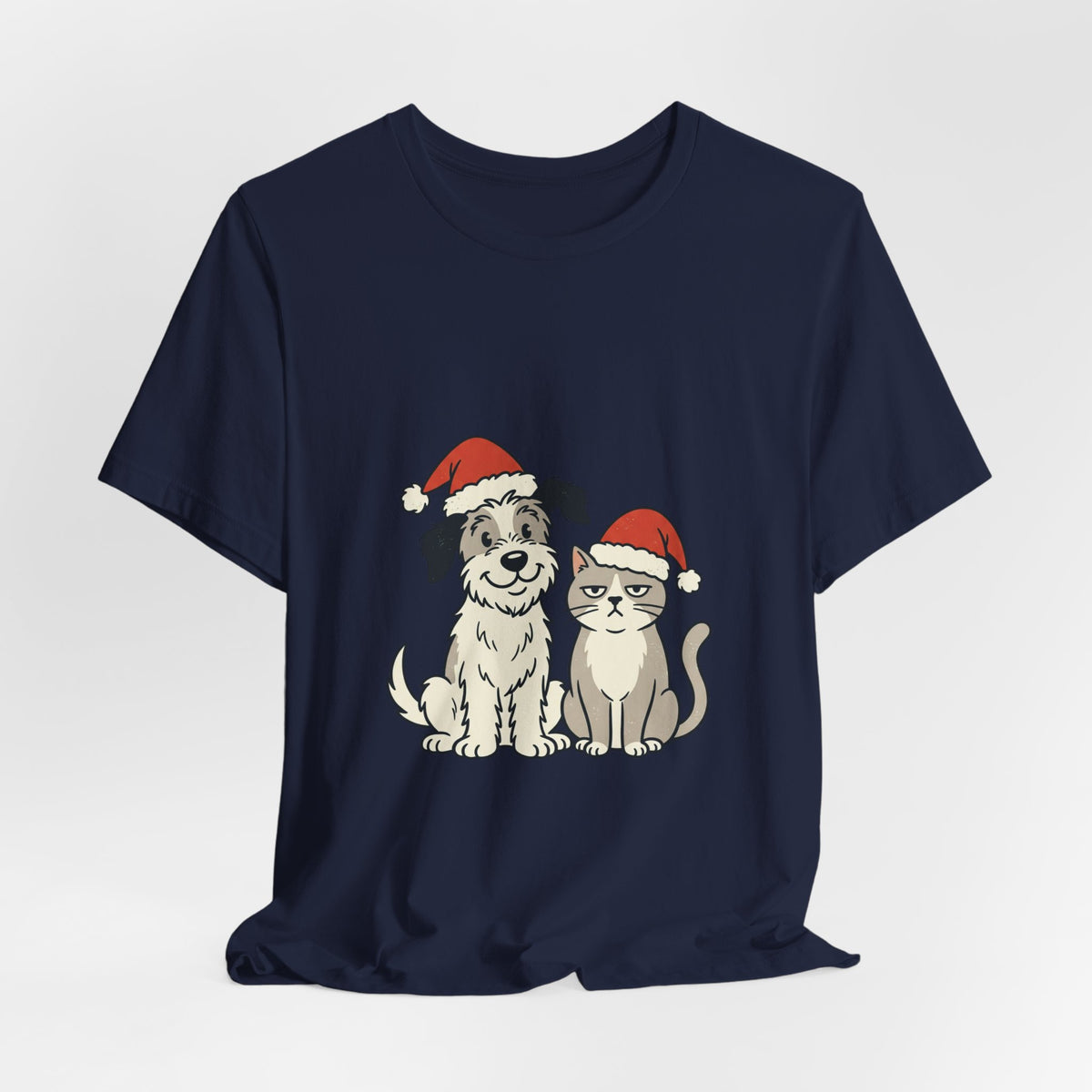 Christmas Dog and Cat Tee — Festive Pets Holiday T-Shirt
