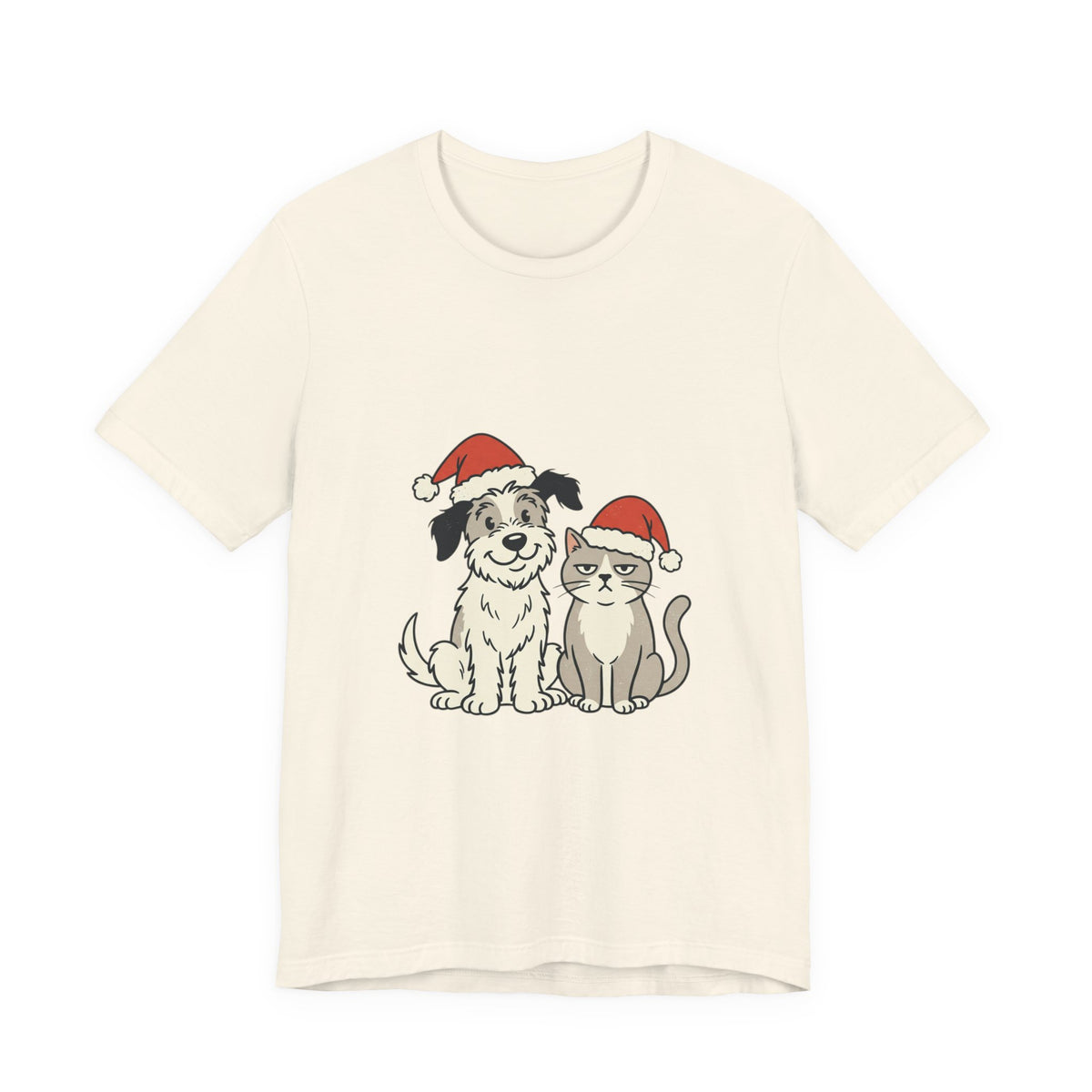 Christmas Dog and Cat Tee — Festive Pets Holiday T-Shirt
