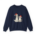 Holiday Pet Crewneck Sweatshirt — Dog & Cat in Santa Hats Christmas Sweater