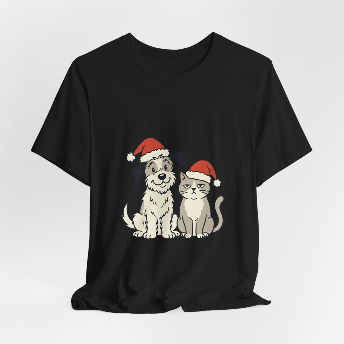 Christmas Dog and Cat Tee — Festive Pets Holiday T-Shirt