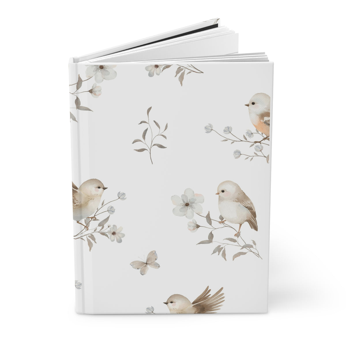 Birds & Blossoms Hardcover Journal — Lined Notebook for Nature Lovers