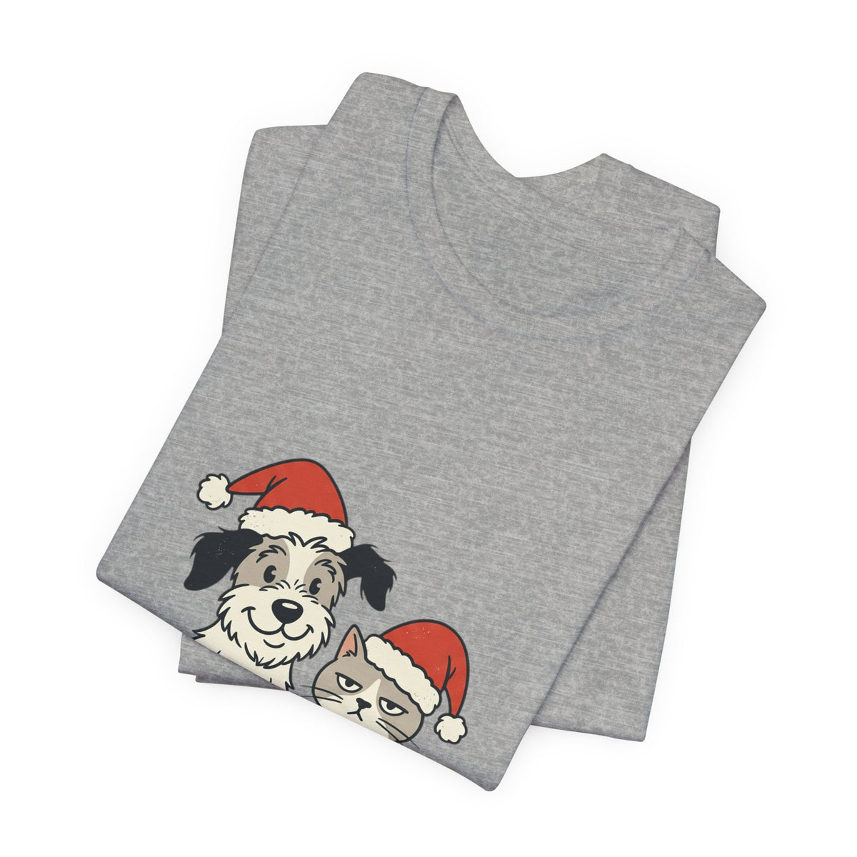 Christmas Dog and Cat Tee — Festive Pets Holiday T-Shirt