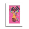 Colorful Black Anime Girl Poster — Vibrant Afrocentric Wall Art Print