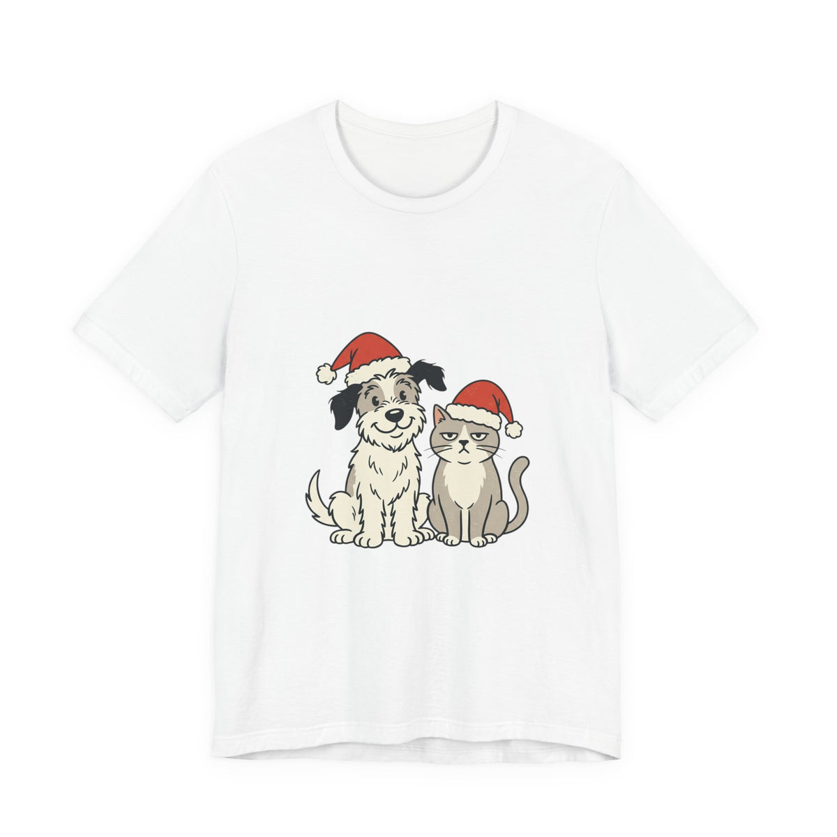 Christmas Dog and Cat Tee — Festive Pets Holiday T-Shirt