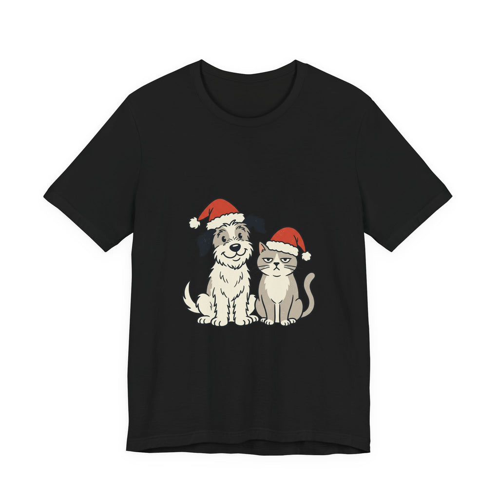Christmas Dog and Cat Tee — Festive Pets Holiday T-Shirt