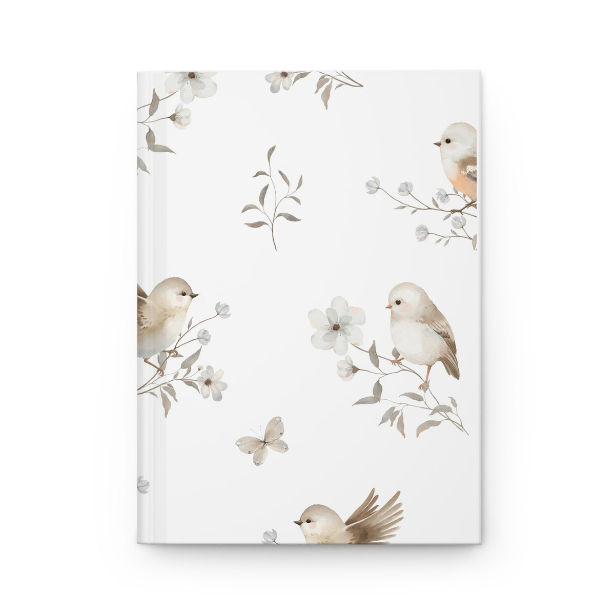 Birds & Blossoms Hardcover Journal — Lined Notebook for Nature Lovers