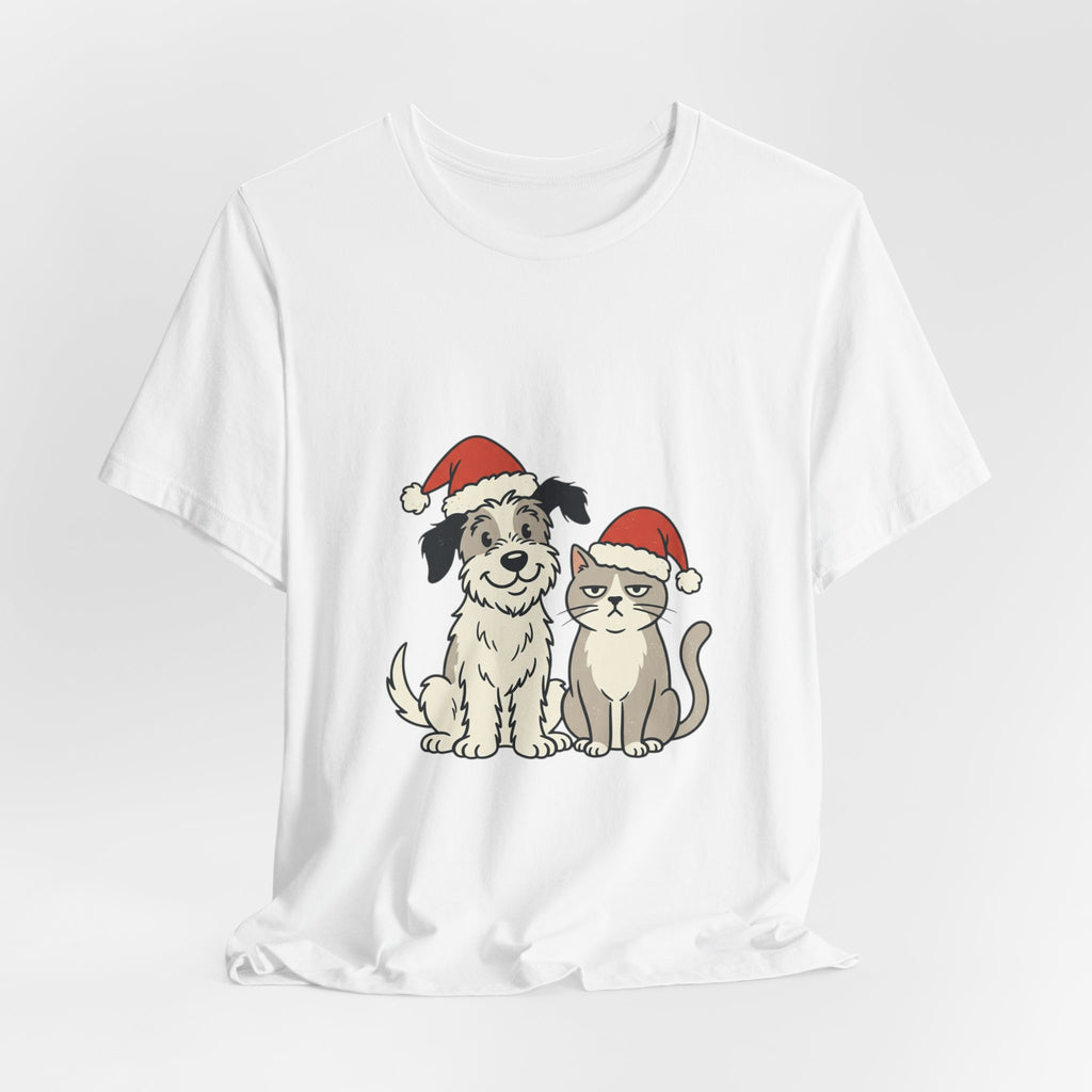 Christmas Dog and Cat Tee — Festive Pets Holiday T-Shirt
