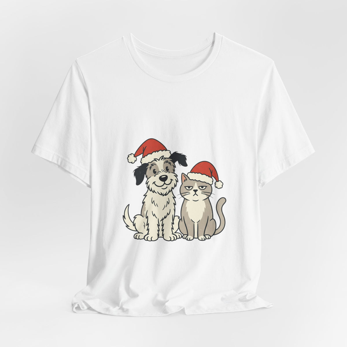 Christmas Dog and Cat Tee — Festive Pets Holiday T-Shirt