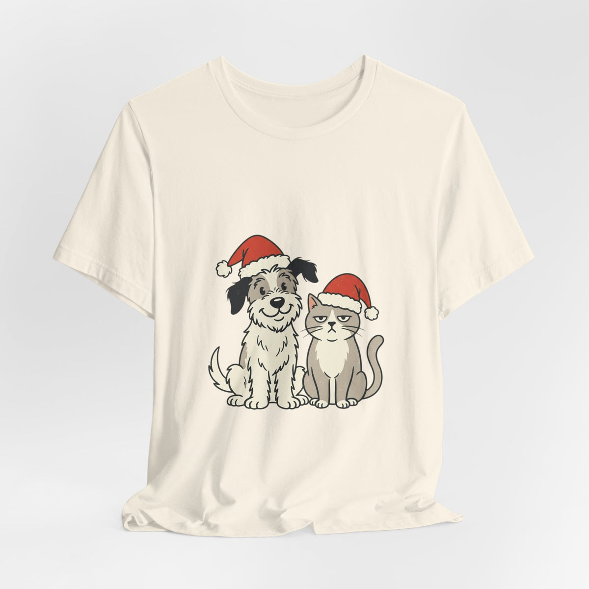 Christmas Dog and Cat Tee — Festive Pets Holiday T-Shirt