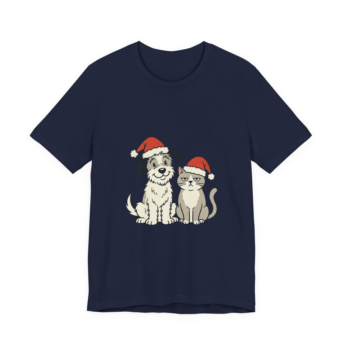 Christmas Dog and Cat Tee — Festive Pets Holiday T-Shirt